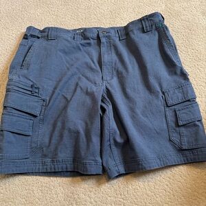 Duluth Trading Co Flex Fire Hose Sweat Management Relaxed Fit Shorts Blue Gray